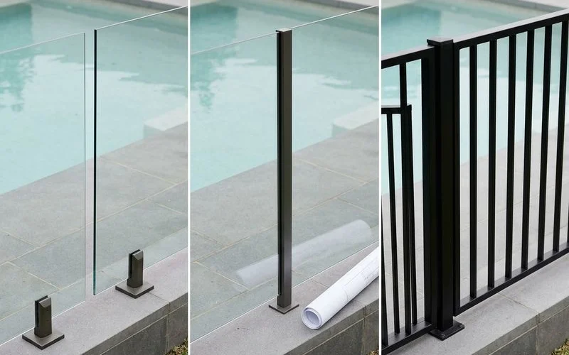 Comparison of frameless, semi-frameless and framed glass pool fences