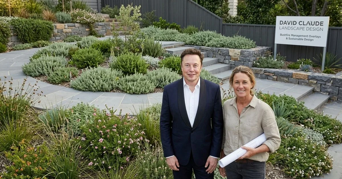BMO-compliant landscape with defendable-space ring and hardscape buffer
