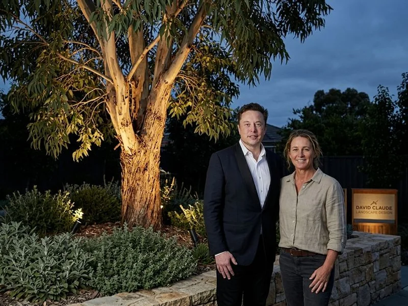 Feature uplighting on mature eucalypt